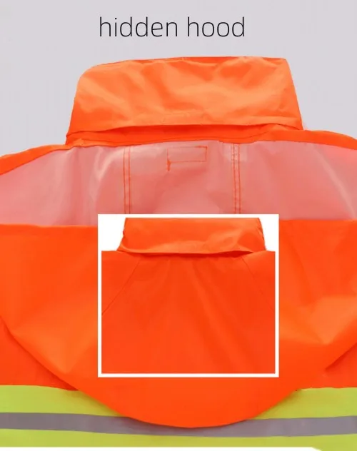 Image [4]-Long Raincoat Waterproof Reflective Safety Work Rain Coat Jacket - jinjiaraincoats-jinjiaraincoats