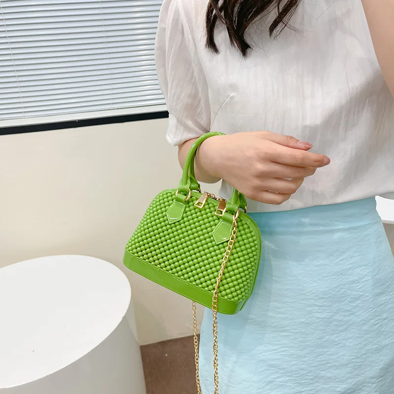 Wholesale 2022 fashion summer pvc candy color jelly bags new style women  handbag trendy chain sling shoulder bag crossbody silicone bag From  m.