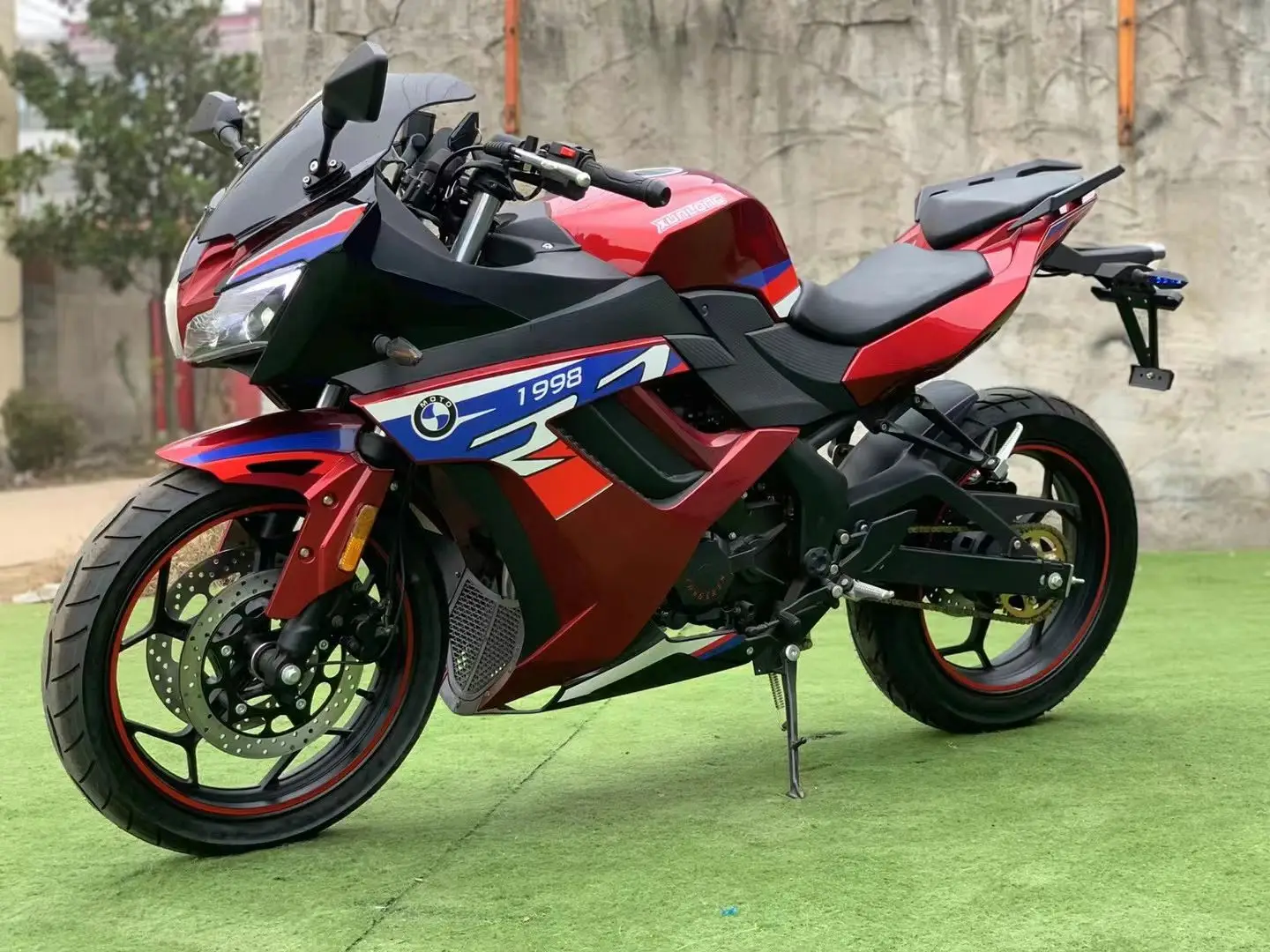 赤 Huoya 200ストリートバイク高出力燃料噴射式スポーツバイク（大人用