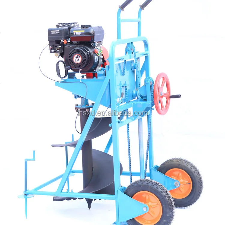 Convenient Digging Machine for Electric Pole Construction /Hard Soil Portable Gasoline Ground Drilling Rig