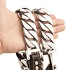 Silver dog leash 32mm