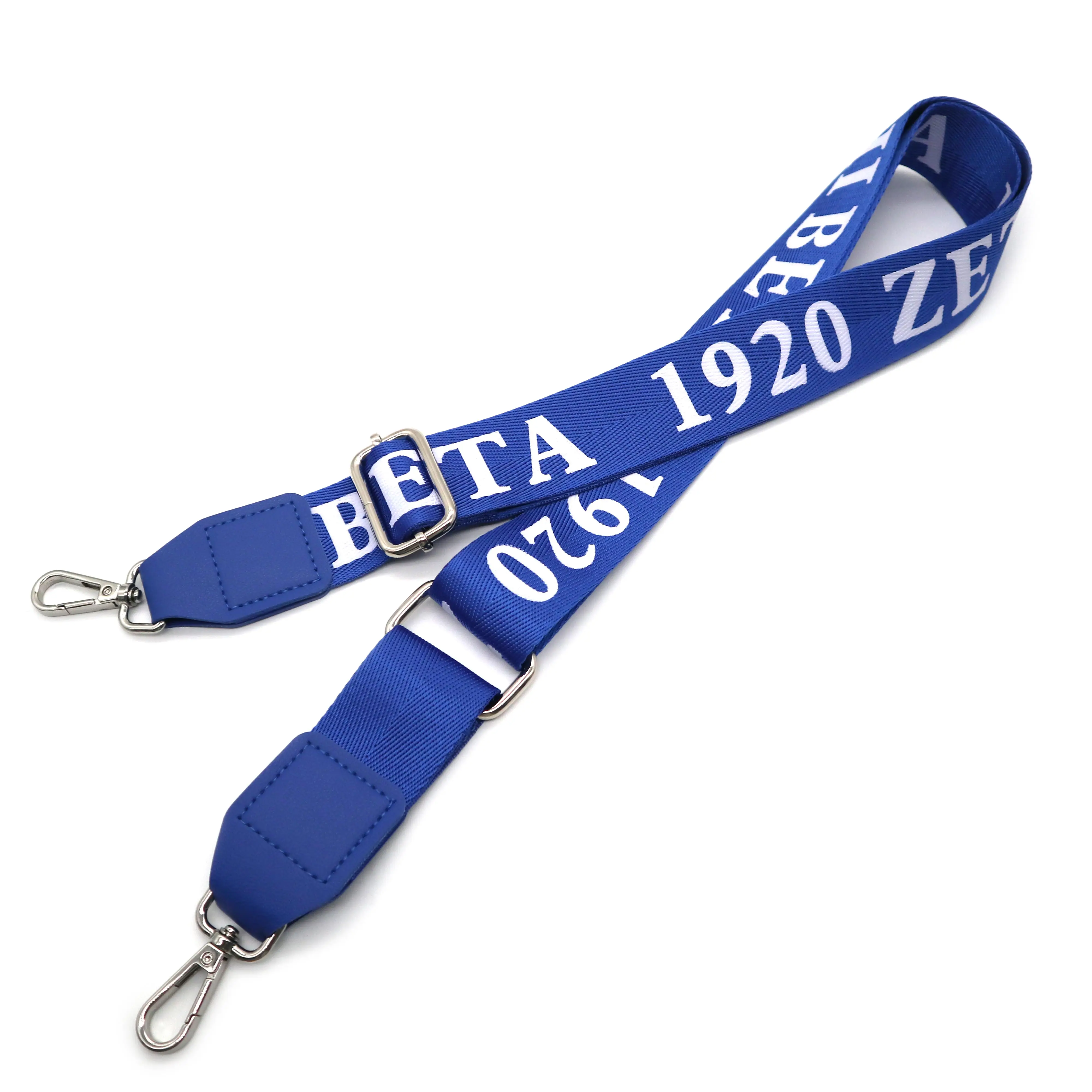 Custom Logo Zeta Phi Beta Blue Handbag Strap Fashionable Plastic