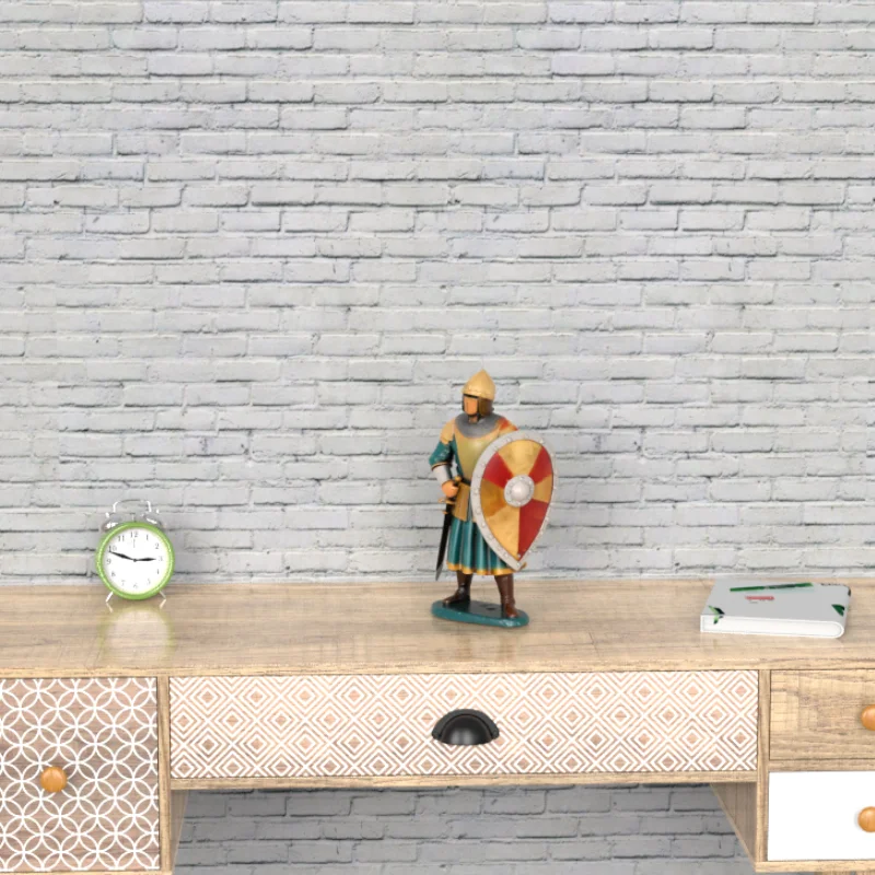 product oem custom resin medieval shield soldier mini figurine wholesale handcrafted decoration-5