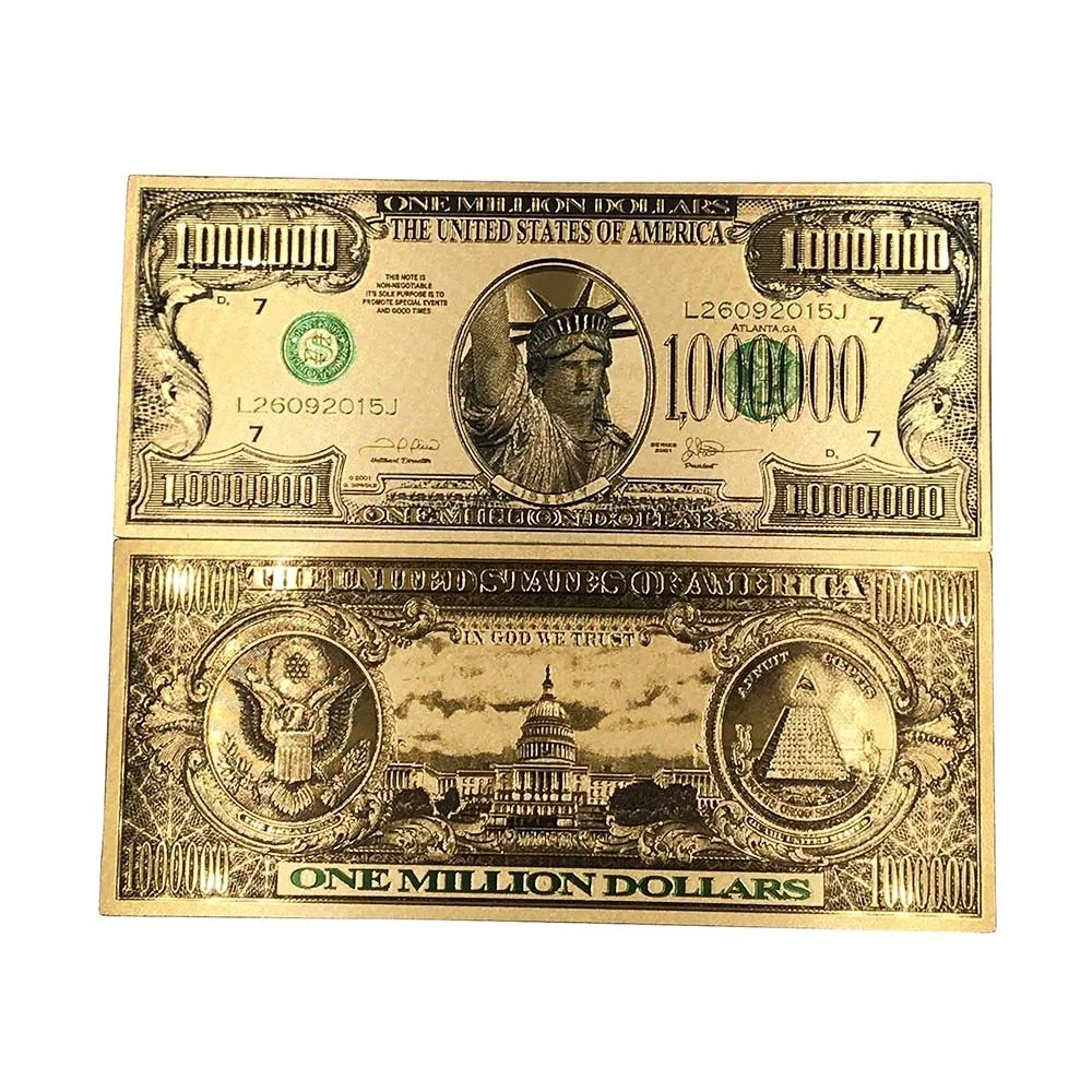 Gold Foil Dollar Banknote With All Design Foil Dollar Currency Buy