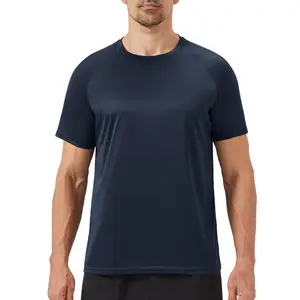 100% Polyester Sportswear Custom Active Training T-shirt Running Fitness Workout Sport T Shirt  Men's Compression Gym Shirt