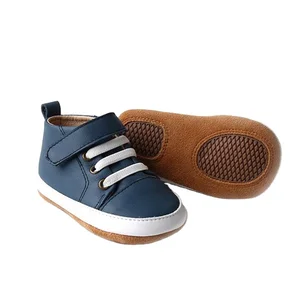 Babyhappy Popular Genuine Leather High Top Soft Sole Walking Sneaker Casual Shoes for  0-2 Years Baby Toddler