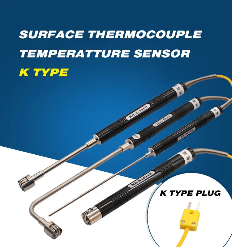 K Type Thermocouple Surface Temperature Probe Sensor 500°C For Thermometer 81531 
