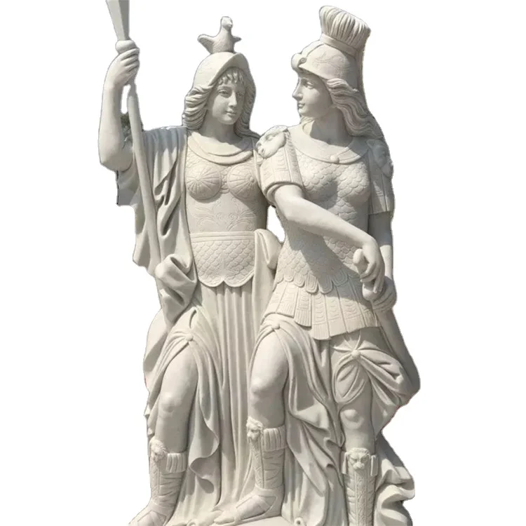 Custom Modern White Marble Woman Statue Pure White Marble Human Sculpture for Hotel Decoration Stone Carvings Sculptures