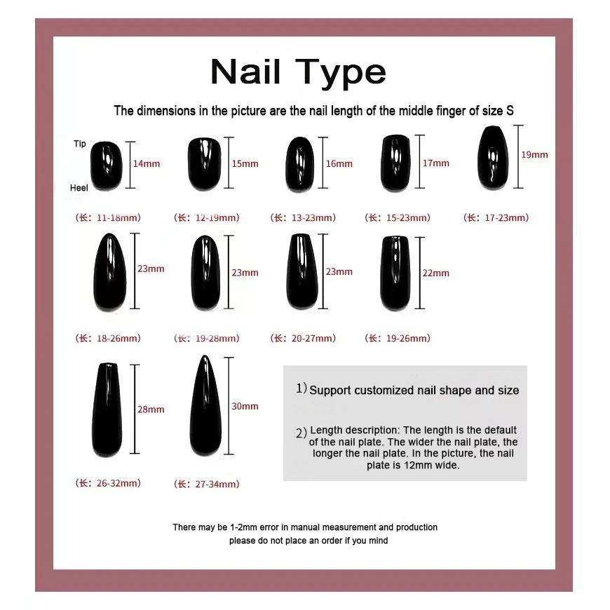 Nail Art Artificial Fingernails Press On Nails For Salon And Fashion 10 ...