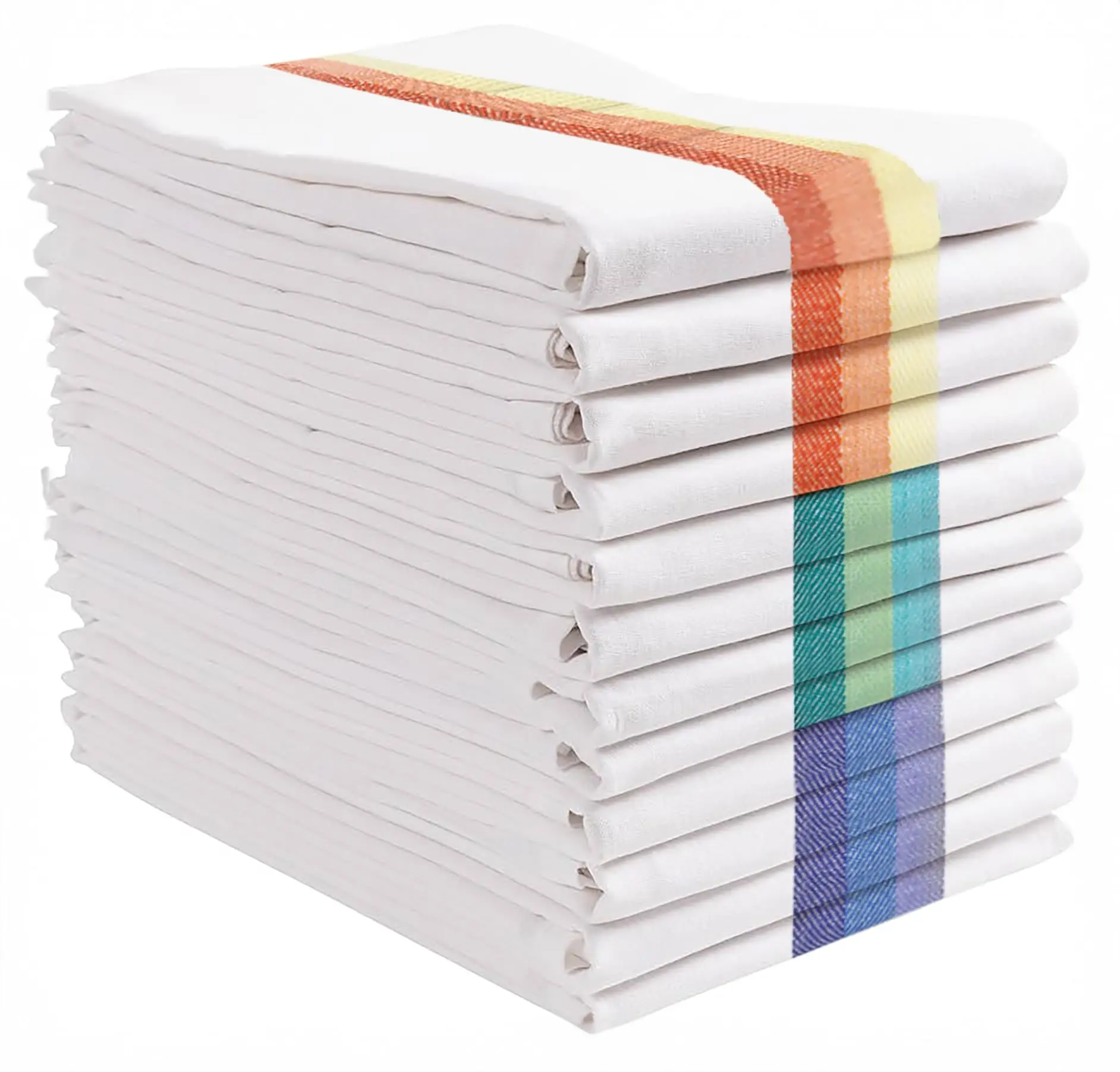 100% хлопчатобумажное чайное полотенце окрашенная пряжа простая полосатая серия Кухонное кухонное