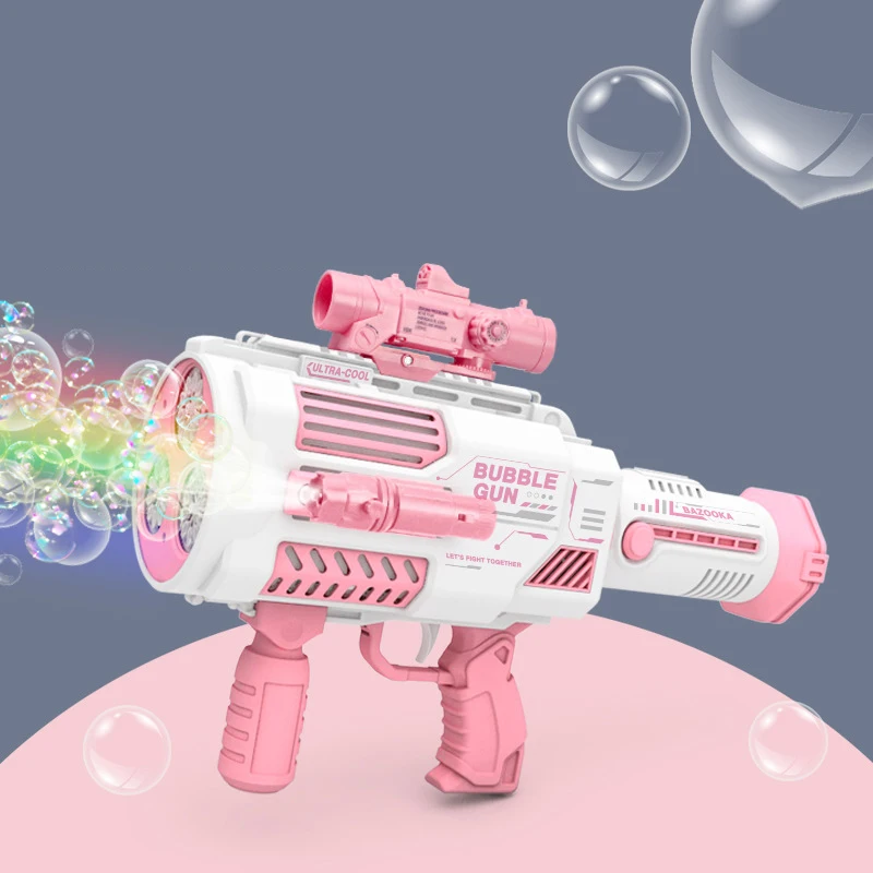 2022 summer Bubble gun Game toy set Gatling Electric Bubble Blower Toy  Fully Automatic Boy Toys Bubble Shooter Gun