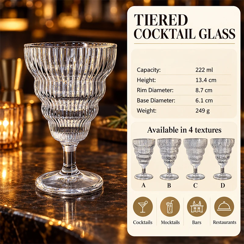 Tiered Ribbed Cocktail Goblet, Alibaba Product ID 1601980801954