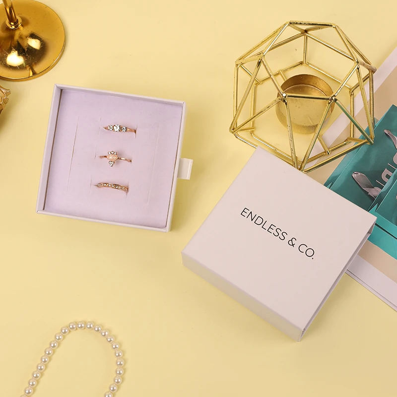 New Design Custom Logo Customized Recyclable Style Jewelry Packaging Box with Paper Material Emboss/Deboss Logo Custom Shape supplier