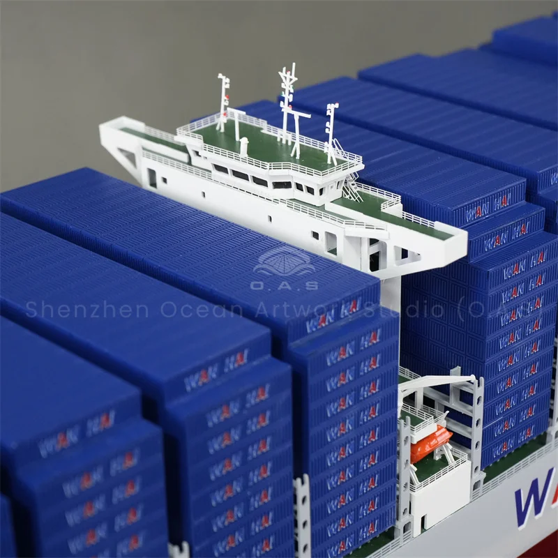 We specialize in premium container ship models, exclusive WANHAI models and shipping line customized models, ideal as high-end gifts. Exquisite craftsmanship ensures top-tier simulation, with vivid details replicating real ship structures and container layouts perfectly. Support personalized customization of logos, paint and specifications to highlight your brand features. Superior quality, solid materials and neat finish, suitable for maritime exhibitions, corporate displays and business gifts. Bulk orders available with favorable prices and timely delivery.Amber@vesselmodel.com Tel: +86 18038048785