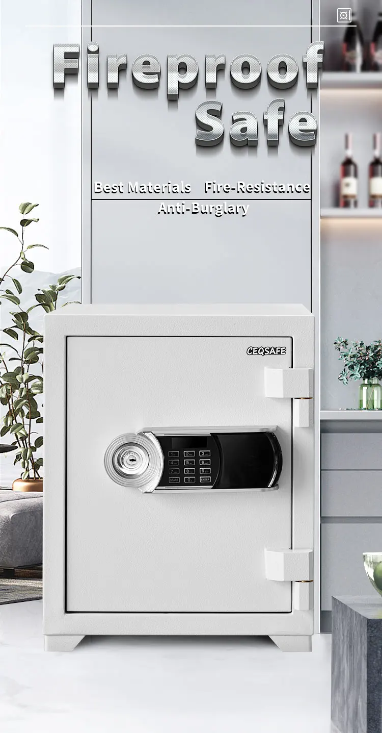 CEQSAFE Fireproof Office Home Safe Money Box Metal Fireproof Safe Lock Box with Fireproof Safe details