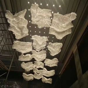 Modern Luxury Crystal Chandeliers Glass Hanging Lamps Living Room Hotel Lobby Decorative Ceiling Lighting