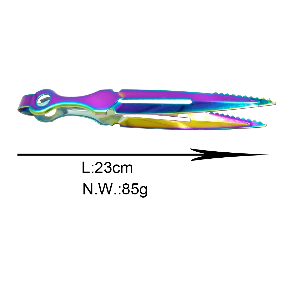 T033ST Lvhe Unique Rainbow Color Stainless Steel Shisha Coal Tongs