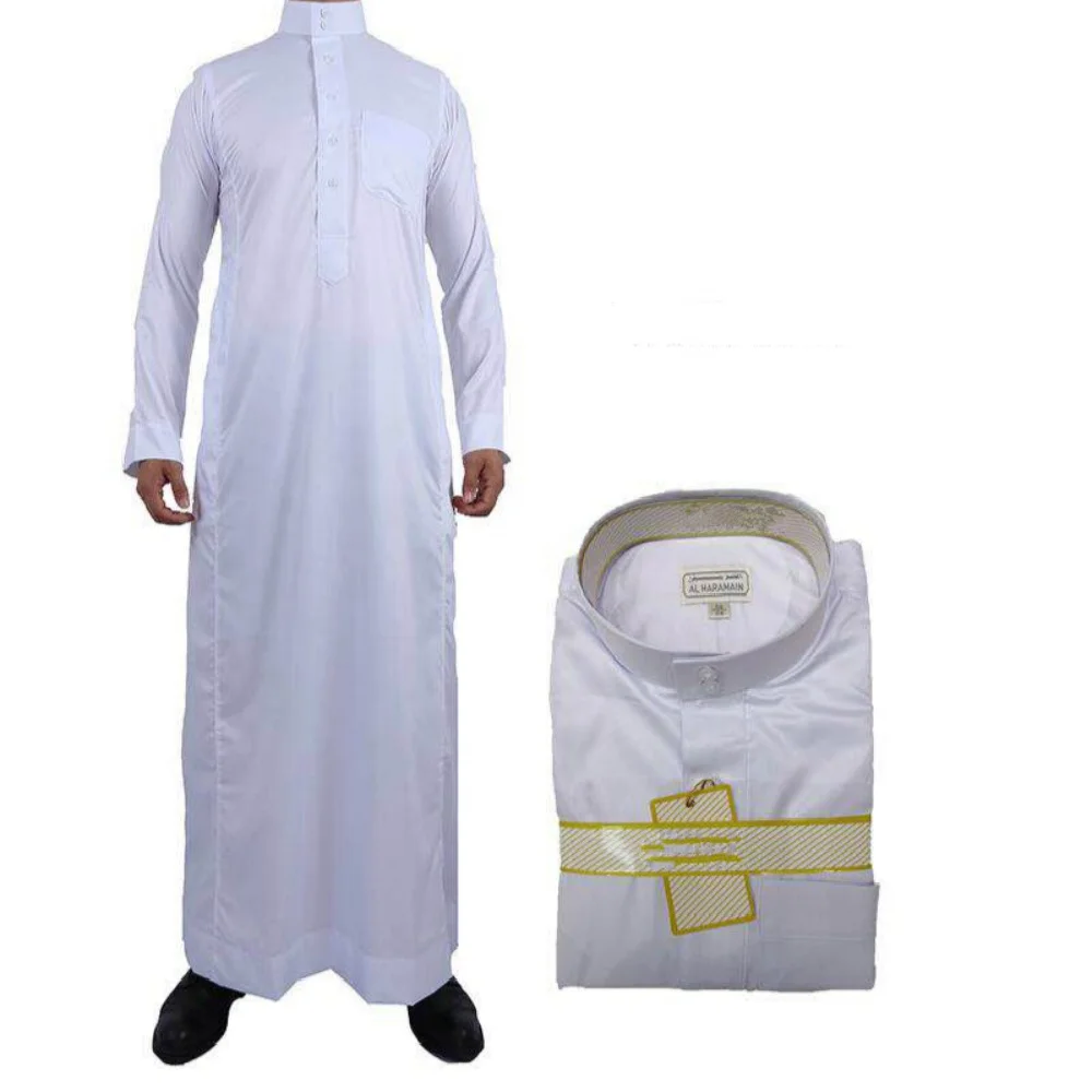 Muslim Boys Thobe Robe Saudi Islamic Arabic Dress Jubba 1pcs Polyester Cotton