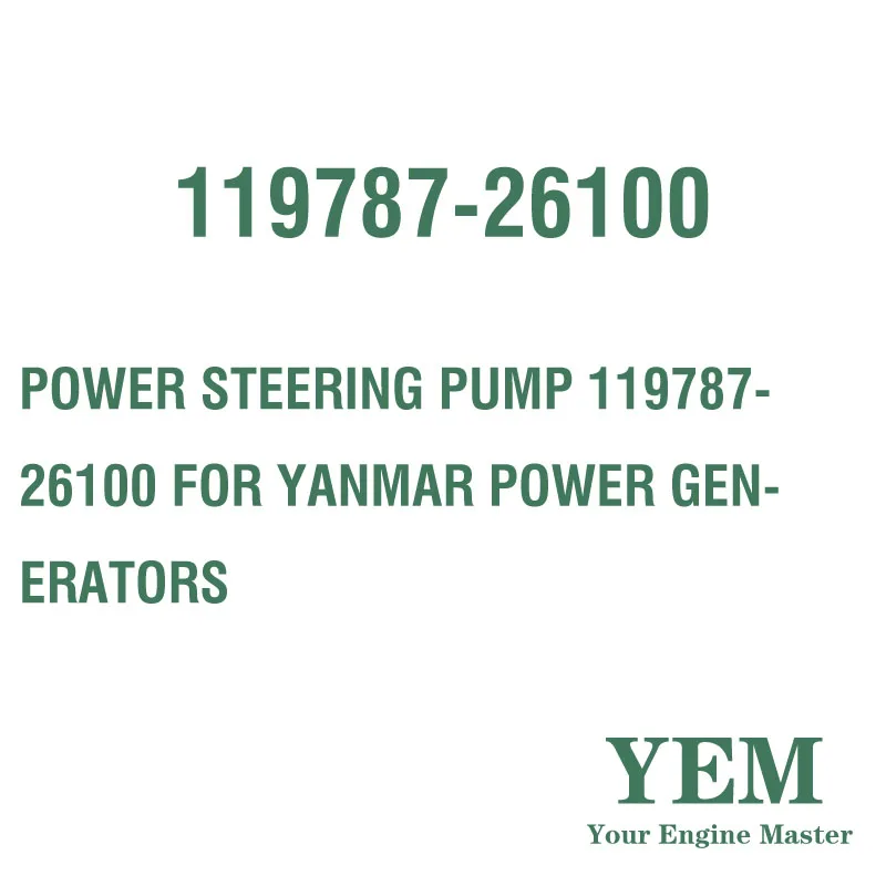 POWER STEERING PUMP 119787-26100 for YANMAR POWER GENERATORS