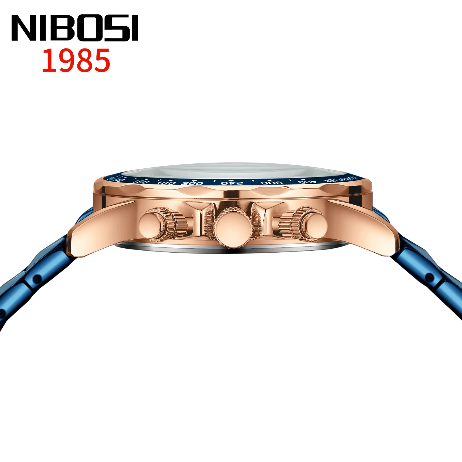 NIBOSI 2611 Mens Charm Fashion  Chronograph Luminous Small Three Needle Water Proof Quartz Watch