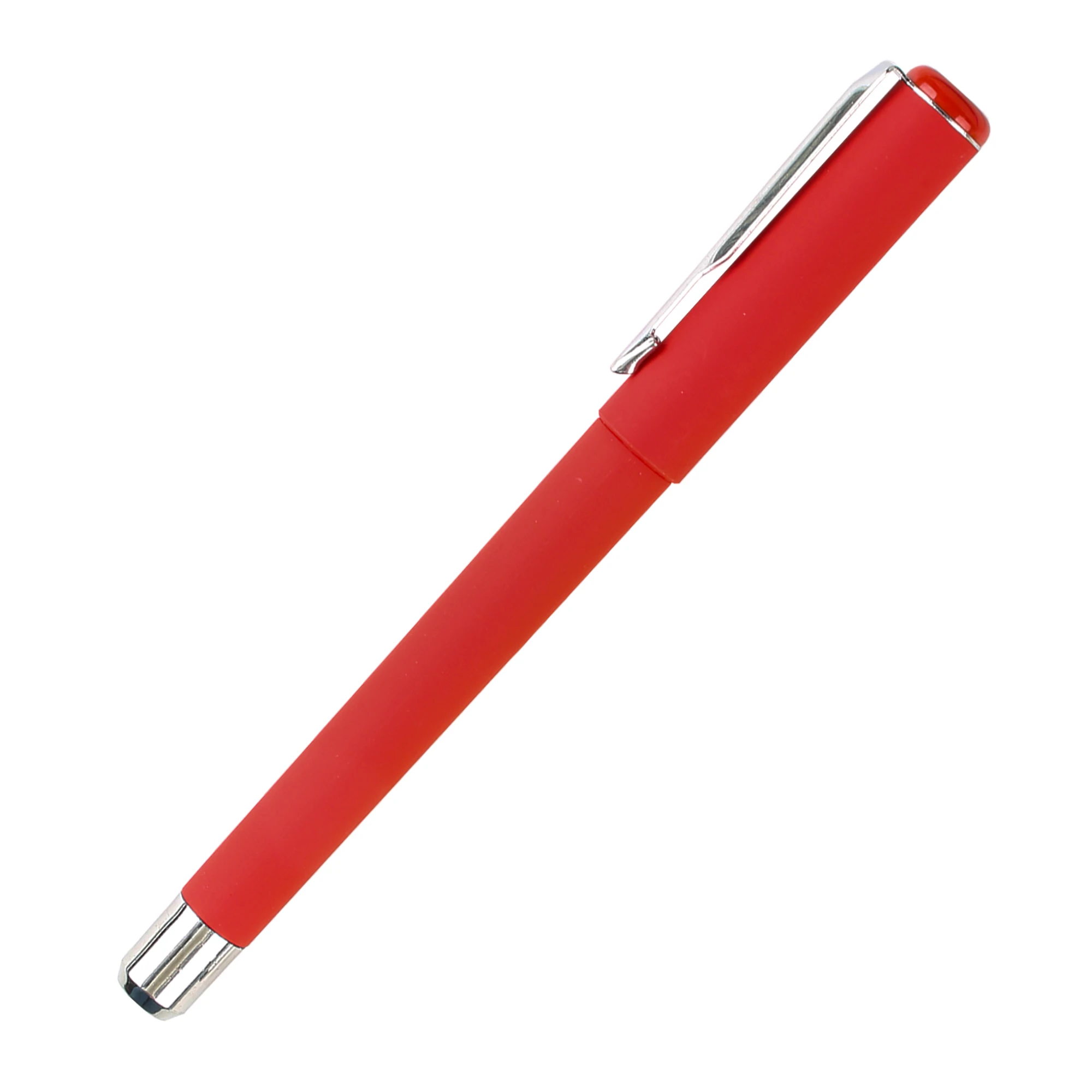 Werbe-Gelkugelschreiber aus Kunststoff mit individuellem Logo, 0,5 mm Strichstärke, weiße Tinte, farbig unbedruckt – ideal als Geschenk._voghion.com