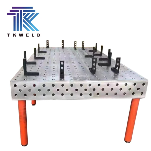 TKweld HT300 Precision Cast Iron Welding Bench 3D 2000*1000*200 D16 D28 Q355 Cast Steel Table for New Used Soldering Stations