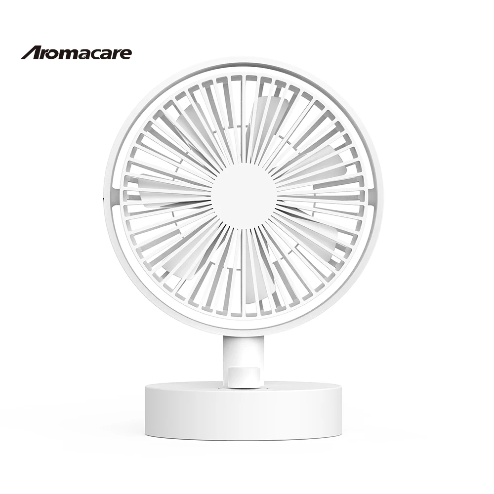 Aromacare 4000mAh Desktop Oscillating Fan With Stepless Speed Control USB Rechargeable Table Fan For Office Home_voghion.com