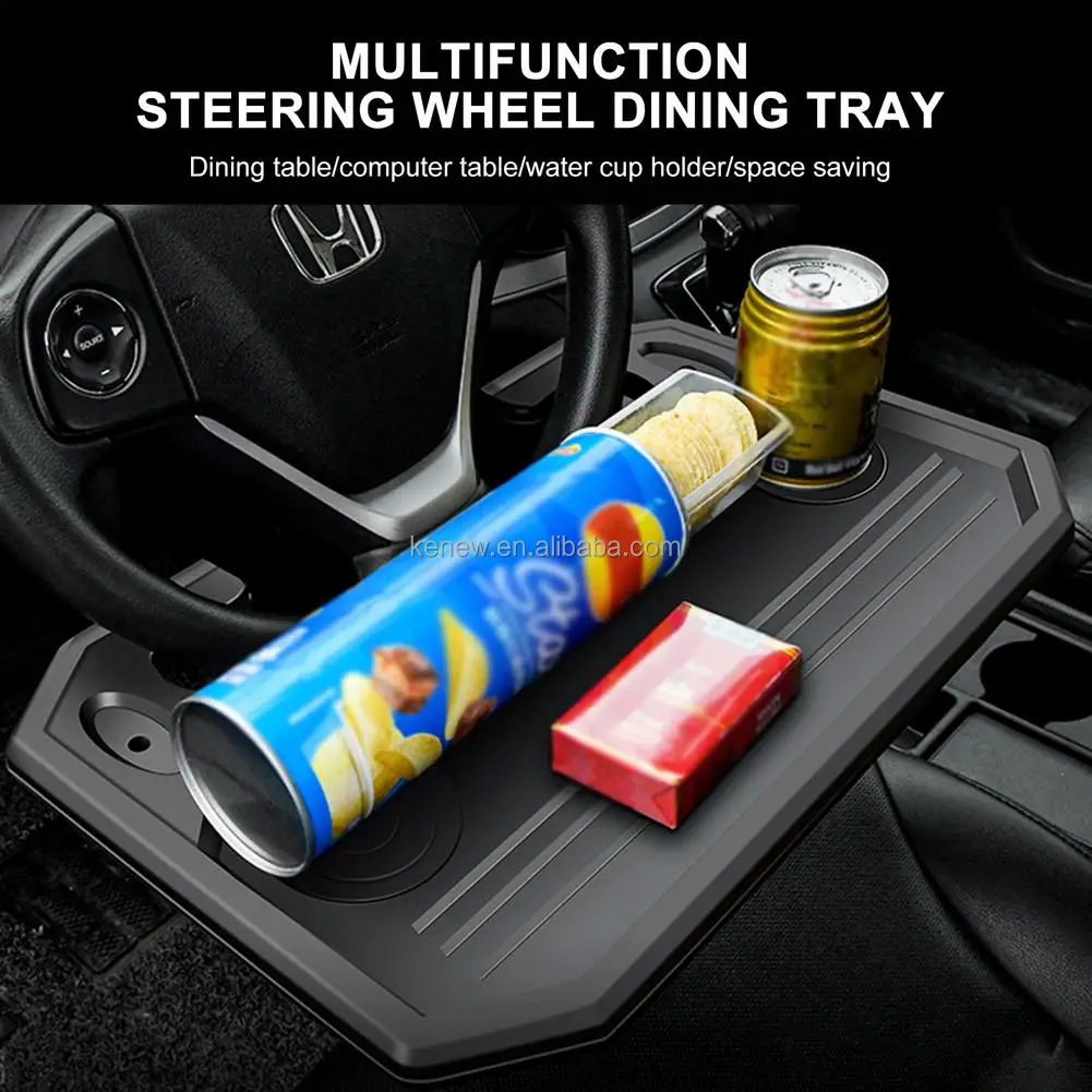 Steering Wheel Mini Dining Table Car Tray For Eating Laptop Tablet