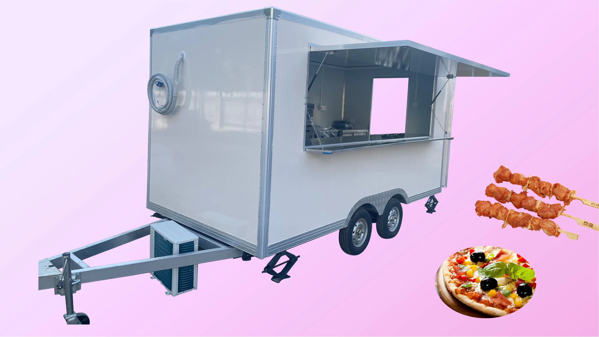 Dot Customized Food Truck New Design Burger Kiosk Bakery Food Trailer