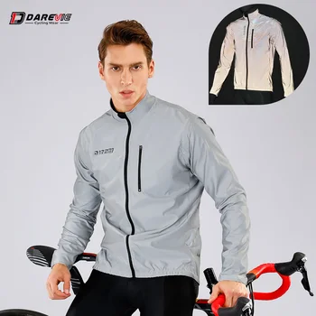 Windproof Waterproof Double Back Pockets Bicycle windbreaker jacket Quick Dry Anti-uv Winter reflect Jacket Cycling biker jacket