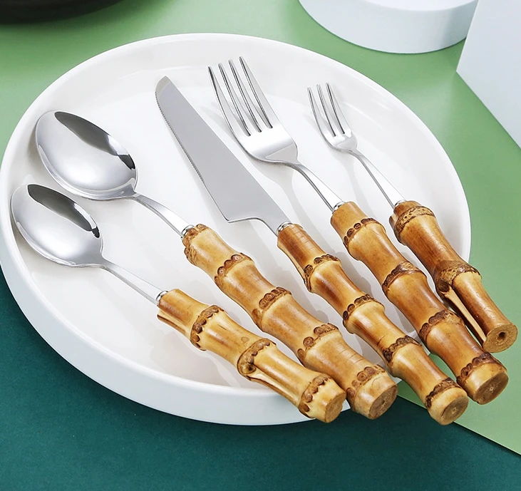 Hot Sale Gold Cutlery Stainless Steel Set Knife Spoon Silverware