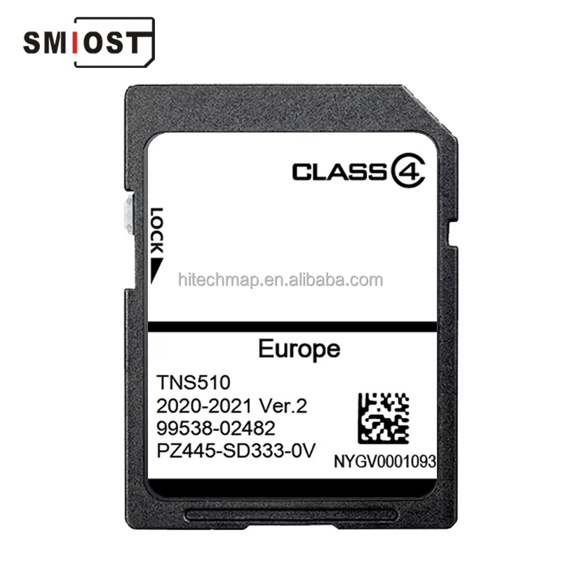 SMIOST Changeable Navigation Software CID Car Map GPS SD 16GB Card Carte for Toyota TNS 510 Auris Rav4