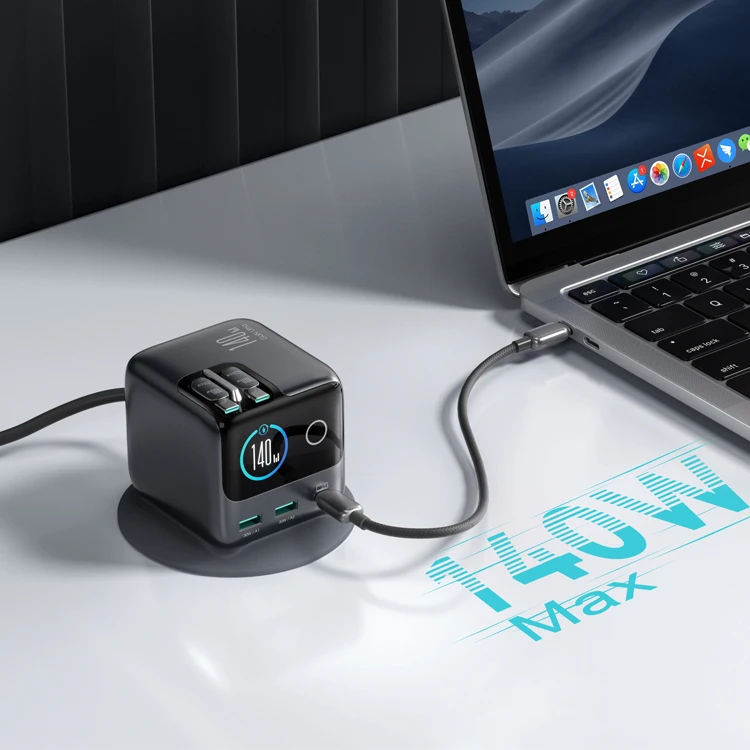 JOYROOM PODIX 140W 5-Port Desktop GaN Multi-device Desktop Phone Dock Station Charger Desktop Charger Station
