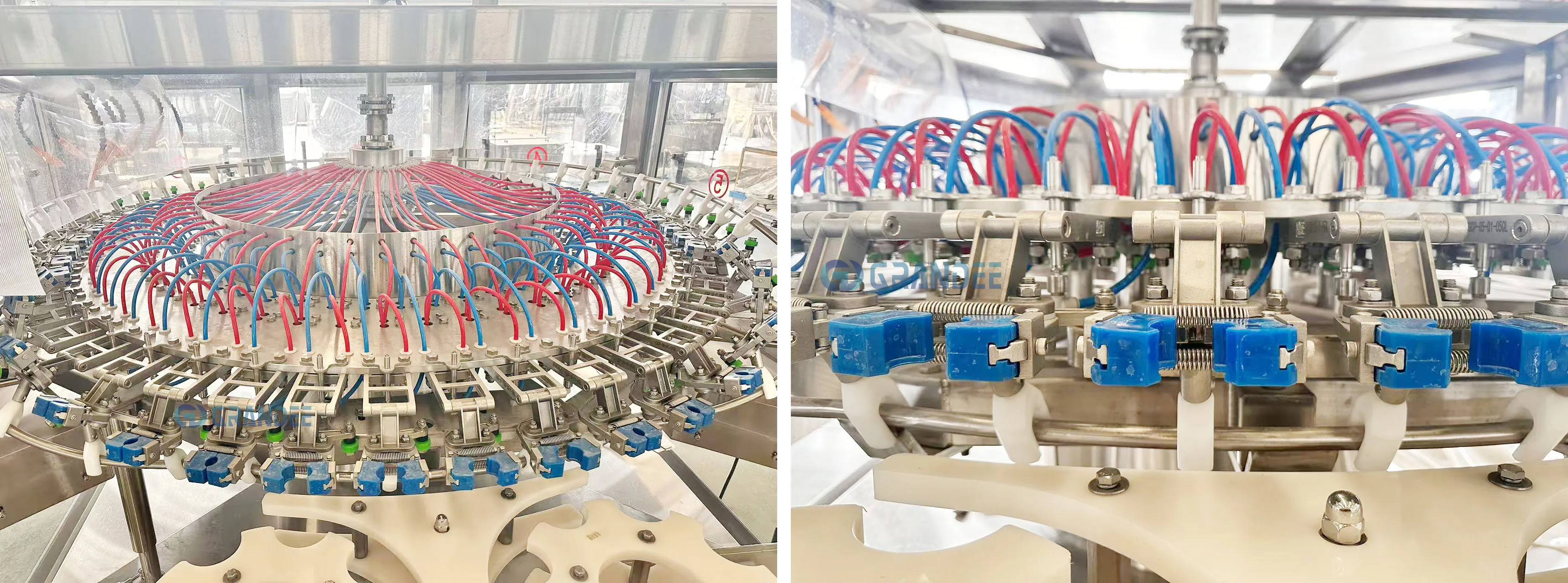 product high speed automatic spray glass bottle rotary mechanical valve cleaner washing rinsing dripping machine-5