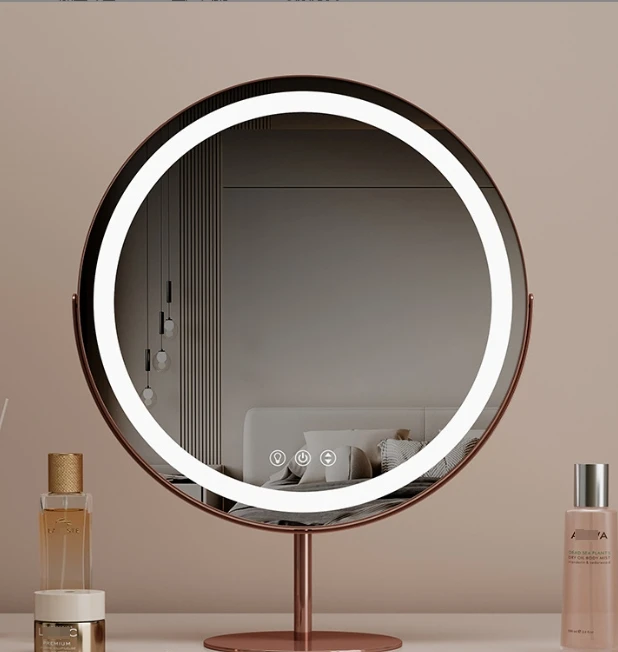 LED Makeup Mirror with Smart Touch Buttons USB Charging Interface and PVC Backboard for Personal Beauty 1