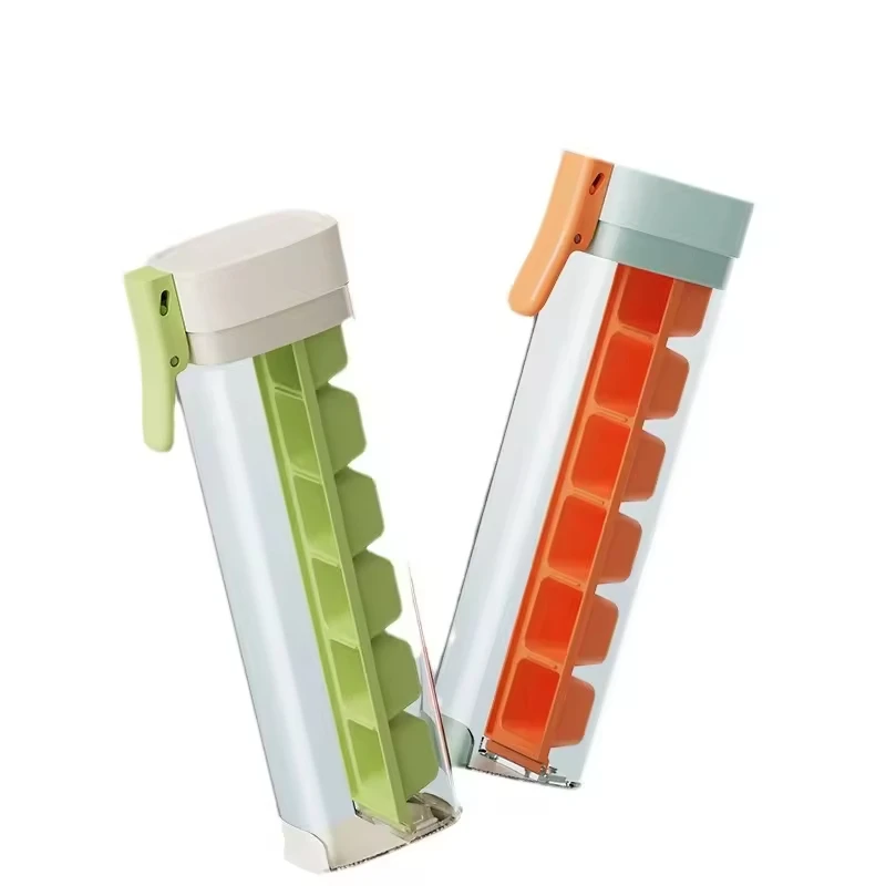 Summer New Kitchen Tools Hot Selling Ice Cube Mold Food Grade Press Ice Tray Household Ice Maker With Storage Box