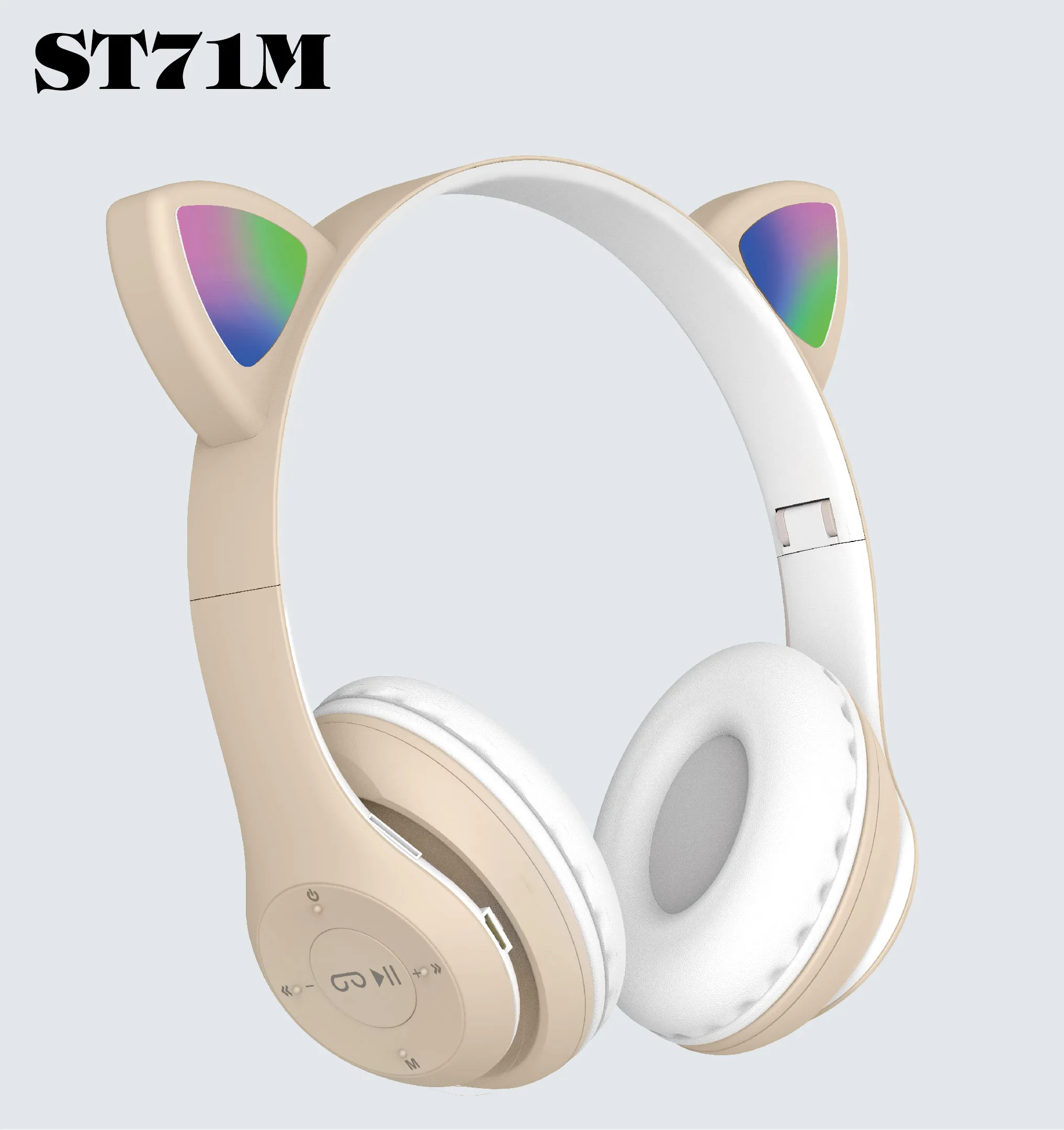 Bt Headsets Kids Children Cute Cat Ear 