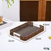 Rectangular deep color wooden tray-21*31*4.5cm
