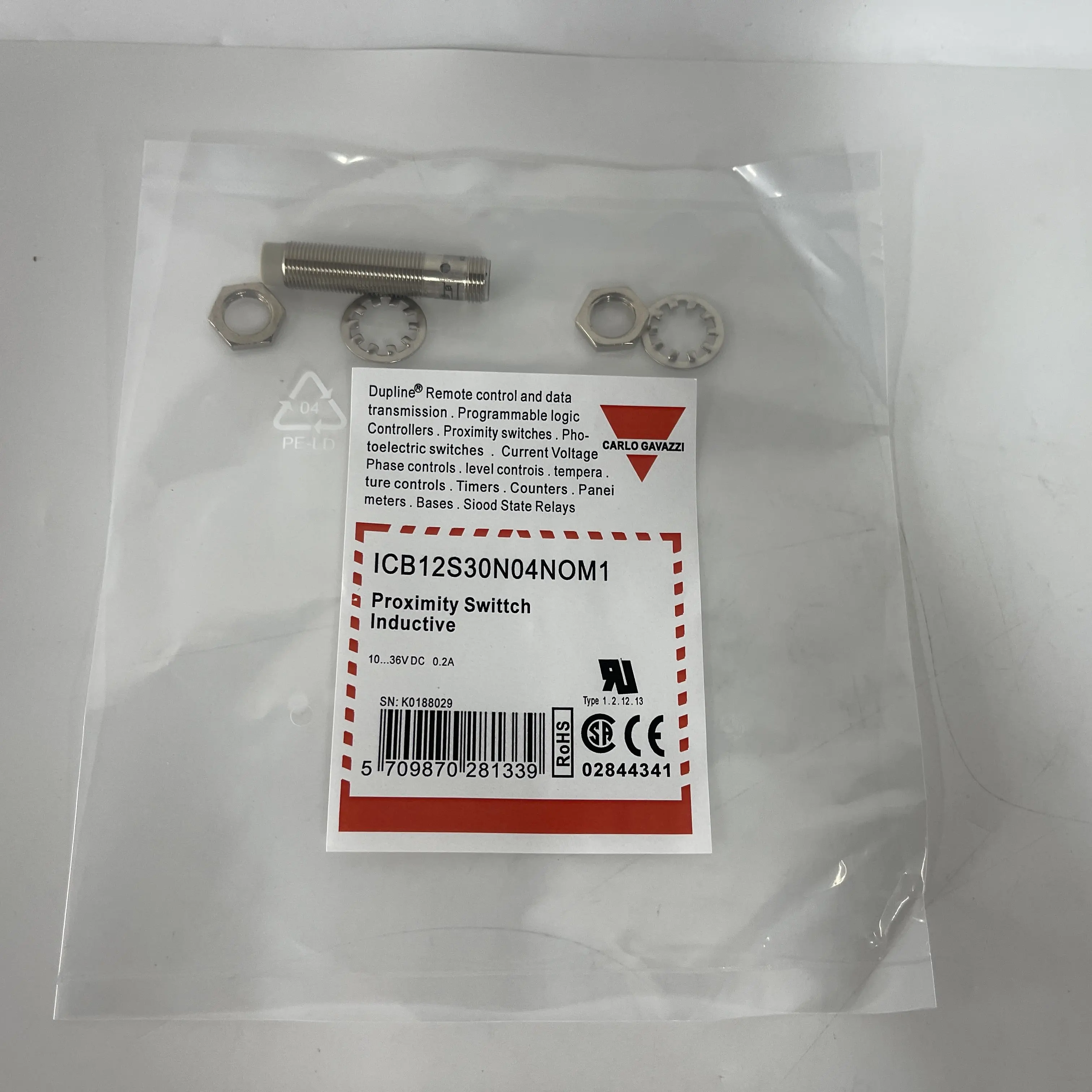 Carlo Gavazzi Inductive Proximity Switch ICB12S30N04NOM1