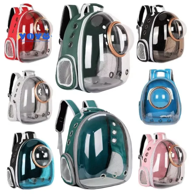 Wholesale Yoyo Transparent Cat Bubble Backpack Polyester Pet Travel Carrier with Zipper Closure Solid Pattern for Cats Dogs