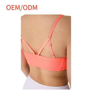 High Quality Women Racerback Permanent Cup Pad Running High Impact Support Yoga Workout Fitness Bras Tank Crop Top Sports Bra
