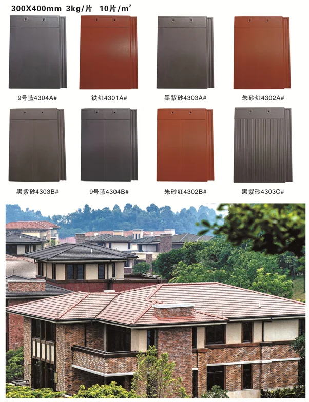 Современная плоская терракотовая черепица из красной глины сделано в Китае высокое