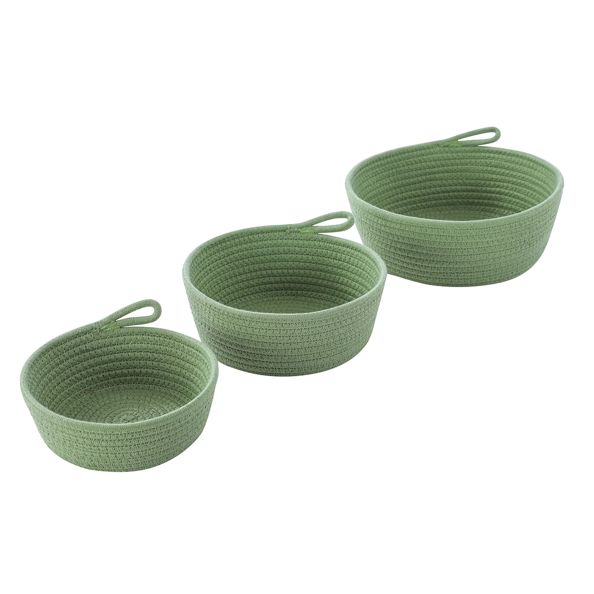 Cotton Rope Storage Baskets Set Of 3 Storage Bins Cube Organizer