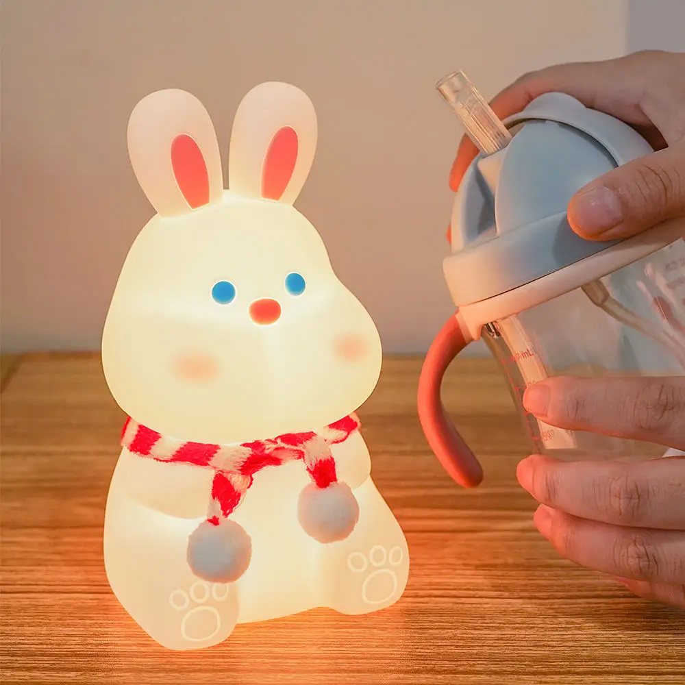 Silicone Touch Sensor Control Led Bunny Lamp Light Up Silicone Animal