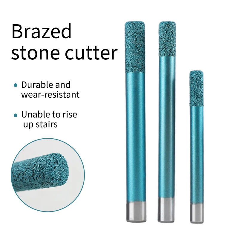 High Quality CNC Tools Square Vaccum Brazed Stone Engraving Bits Diamond Core Drill Bit Coating Router Bit for Marble