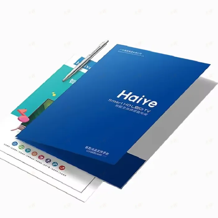 Custom Printed Multi-pocket File Folder Cardboard Paper Presentation File Folder for Documents