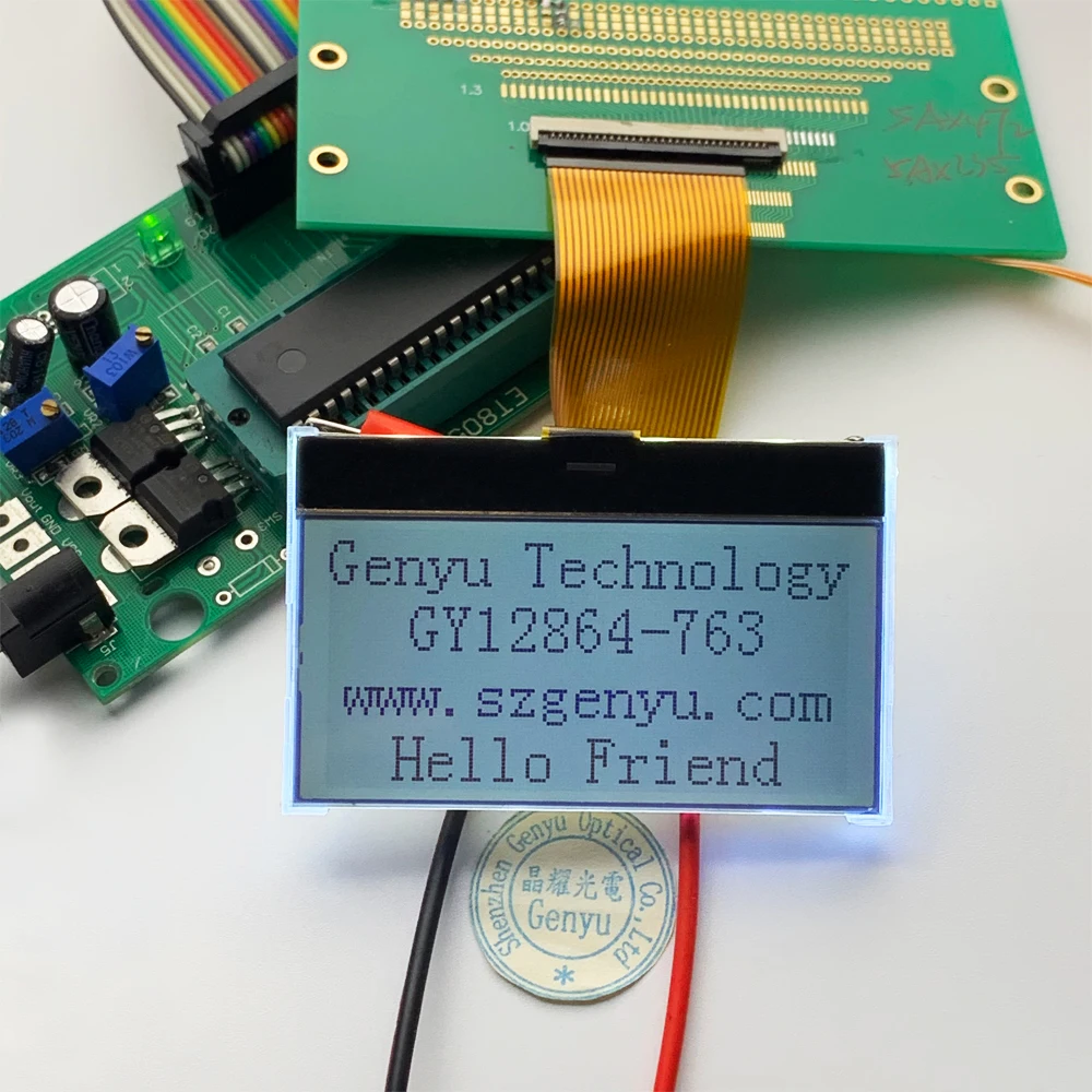 Fast Delivery 12864 LCD FSTN COG Positive White Backlight SPI 8080 Parallel 128x64 Dots Graphic LCD Module For Radios