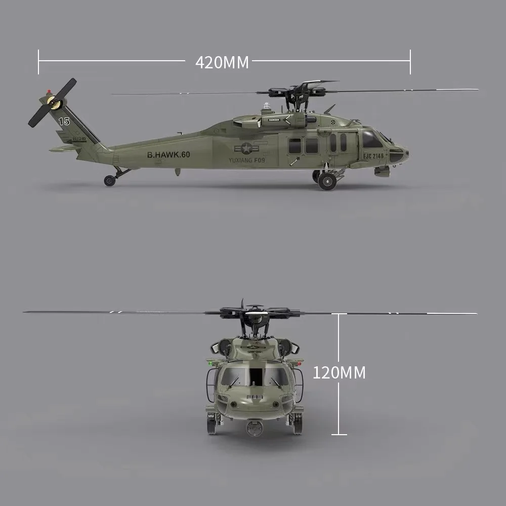 F09 Outdoor RC Helicopter 1:47 Scale Of The UH60-Black Hawk 6 Channels  Flybarless Helicopter Model| Alibaba.com