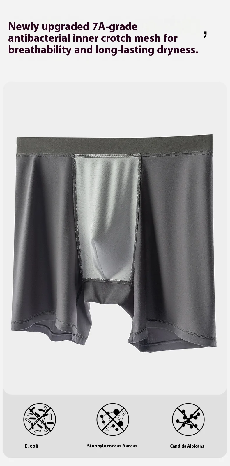 Wholesale New Arrival Men's Underwear  Comfortable Breathable Modal Long Leg Panties Men's Boxer Shorts Custom OEM Supplier