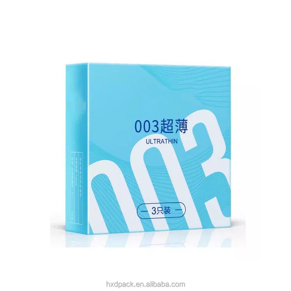 Customized Logo Card Paper Boxes for Personal Care Packaging Size Condom Size